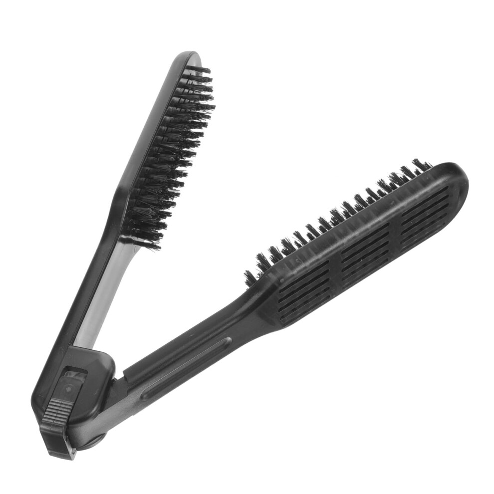 Double Sided Hair Straightening Comb AntiStatic HeatResistant Portable Ergonomic Hair Styling Tool For Home And Salon