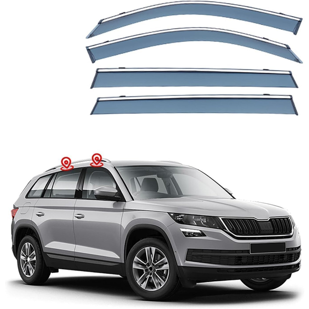 Car Wind Deflectors For Skoda Kodiaq Ns7 20172023, Window Visor Rain Guards Noise Reduction 9067246276379