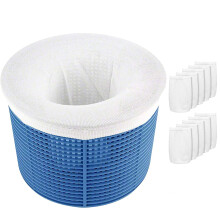 Héroe del mantenimiento de piscinas, calcetines skimmer de filtro eficaces para evitar reparaciones costosas, malla ultrarresistente para cestas de