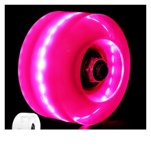 Roller Skate Wheel Pink Luminous Gliding Four Wheel Quad Skate Wheel With Bearings 1 Pack