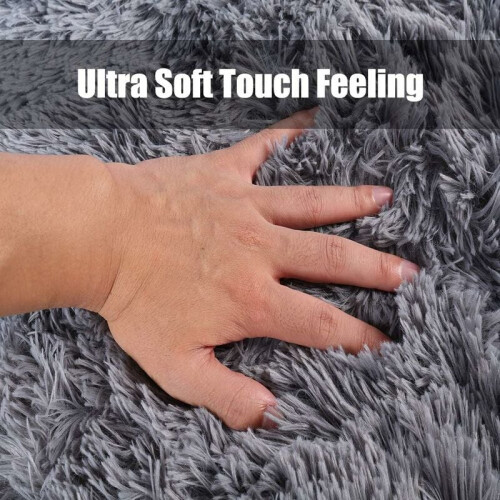 Κομψό ανάγλυφο αφράτο χαλί, αντιολισθητικά χαλιά δαπέδου εσωτερικού χώρου για 2
