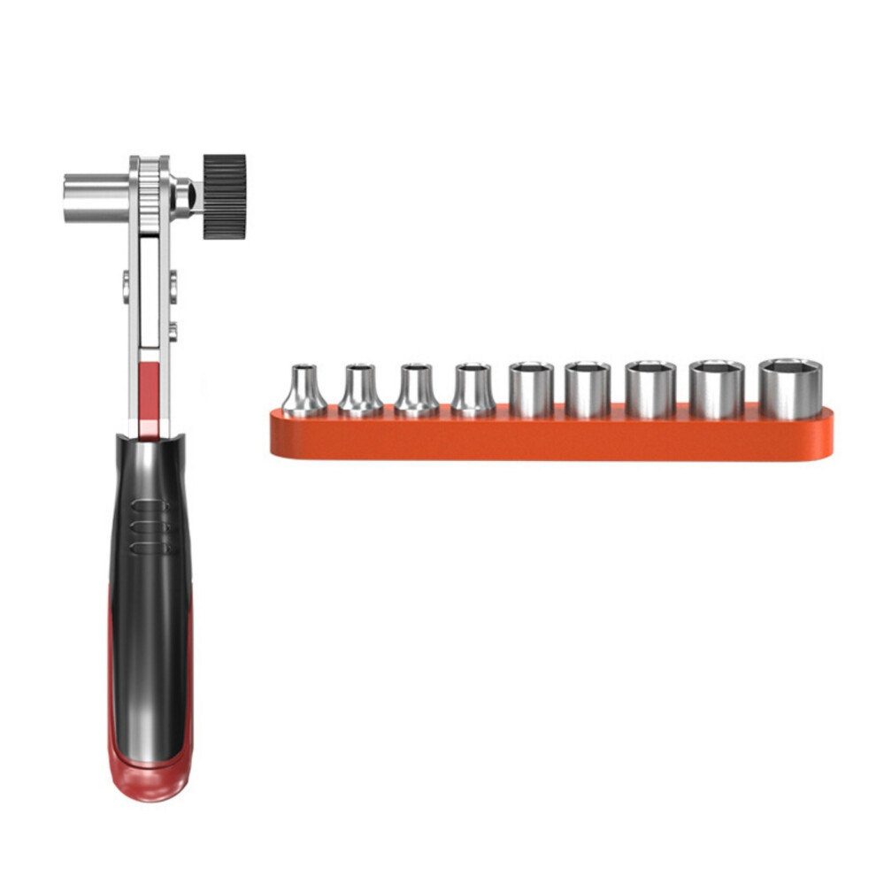 Double Direction Ratcheting Socket Spanner-Nine Piece Wrench An 7627000417978