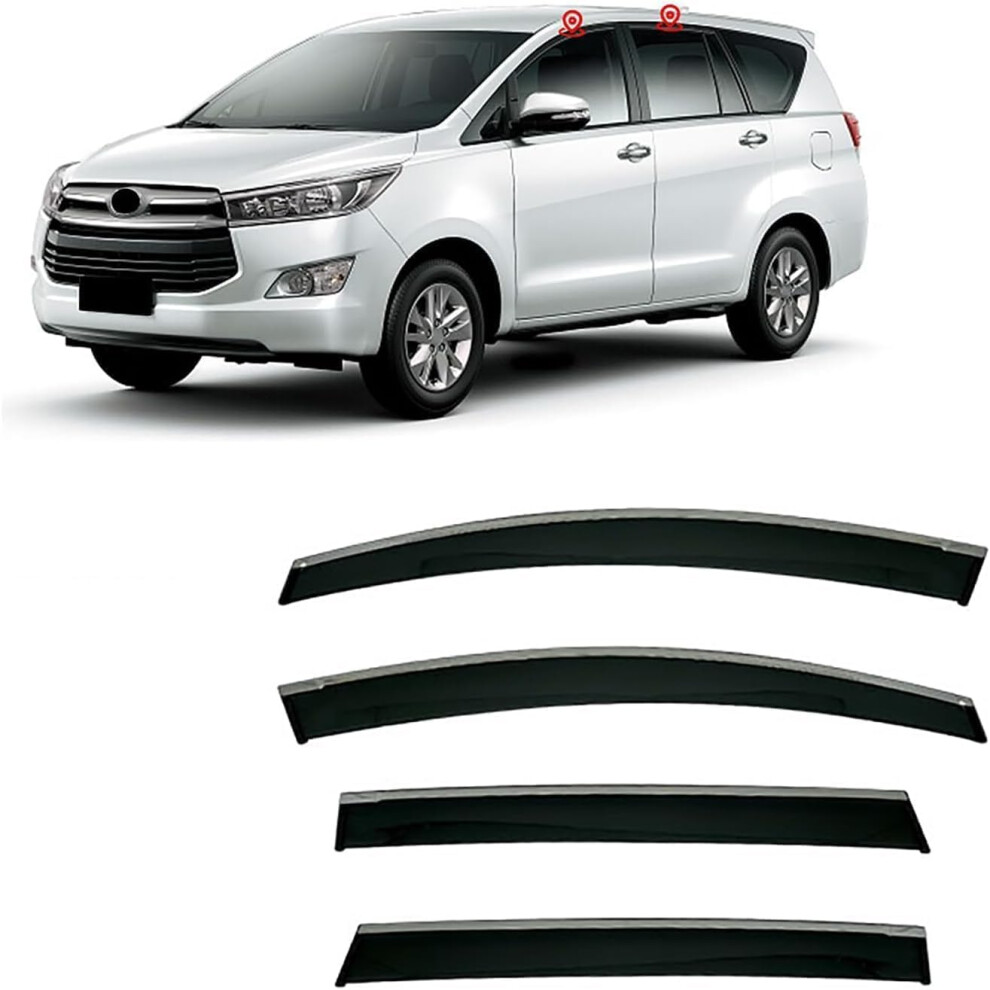 Car Wind Deflectors For Toyota Innova Mk2 An140 20162023, Tinted Window Visors, Uv And Rain Guard 9067246277208