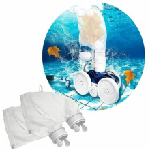 Nylon-Netz-Poolreiniger-Schmutzbeutel, leicht zu entleeren dank breitem Reißverschluss, hochdichter Filter fängt selbst kleinste Partikel auf, die