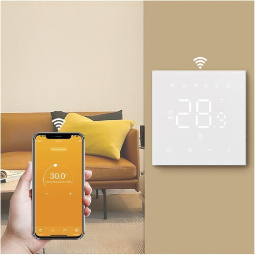 Thermostat Smart Home Underfloor Heating Gas Boiler Digital LED Temperature Controller 3A White 1