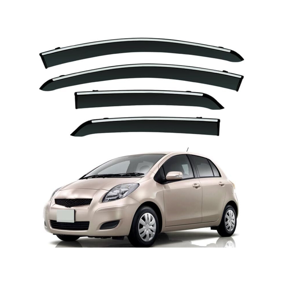 Car Wind Deflectors For Toyota Vitz Mk2 Xp90 20062009 Side Window Rain Guards Weather Visors 9067246276782