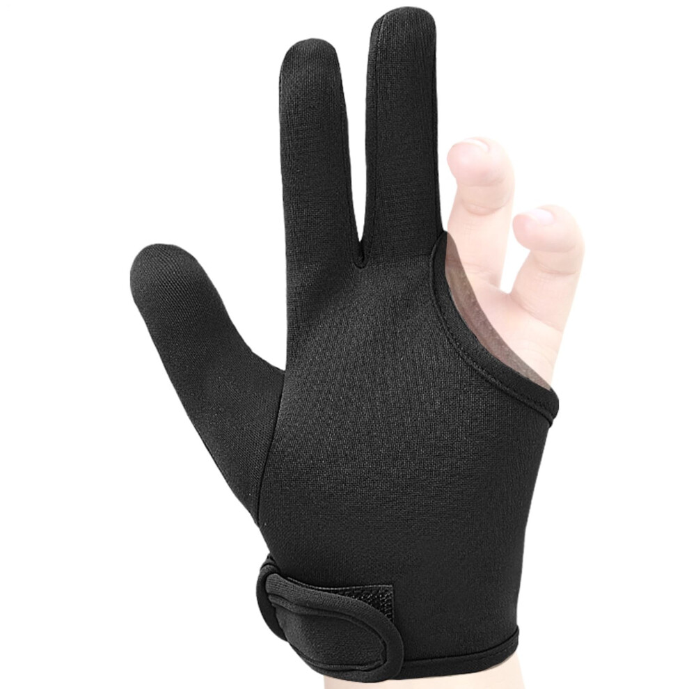 Black Curling Wand Heat Resistant Gloves 3Finger Mitts, Washable Hair Styling Gloves, Curling Iron, Flat Iron