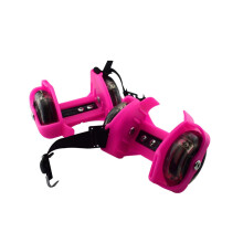 Roller Skate Wheels Colorful Flashing Pink Whirlwind Pulley Adjustable Heel Roller For Skate Shoes