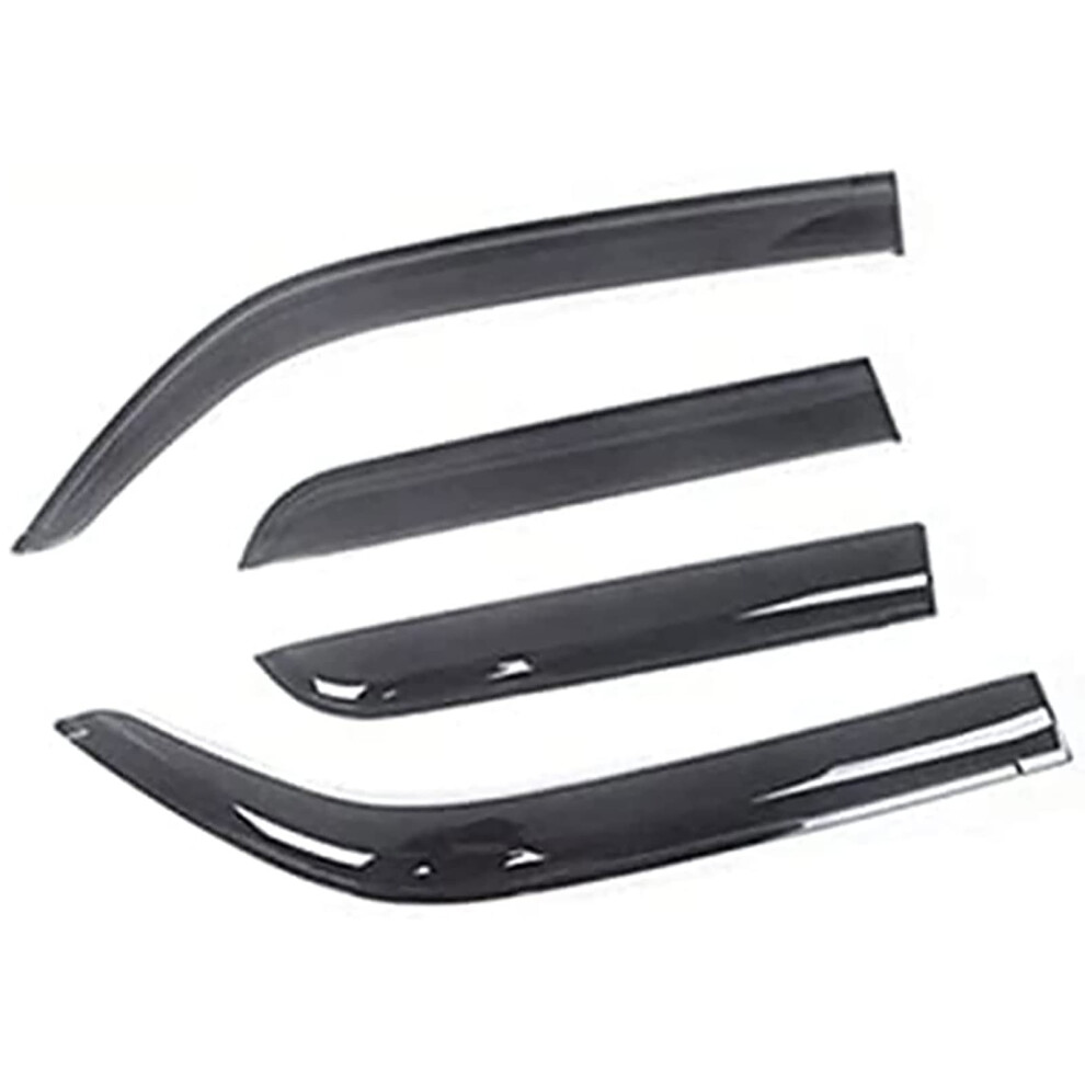 4Pcs Car Wind Deflectors For Mitsubishi Colt Hatchback 20042014, Smoke Tinted Window Visors Rain Guard 9339159631805