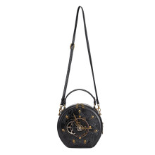 Retro Crossbody Tas voor Dames Kloktas PU lederen schoudertas