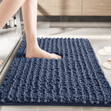 Sjarmerende baderomsteppe, sklisikker smeltelimbase, ekstra tykk og ultraabsorberende chenille-mikrofiber, dekorativ og hurtigtørkende for en frisk
