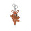 Cute Ballet Dancing Rabbit Leather Keychain Elegant Bag-Coffee 1