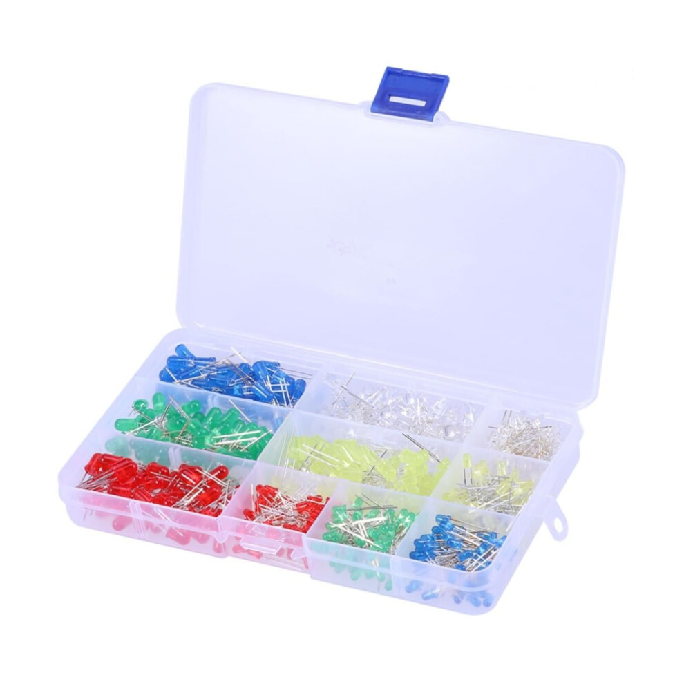 500Pcs Assorted Diffused Led Lightemitting Diodes Kit With Resistors For Electronics Projects Compatible 9323874403717