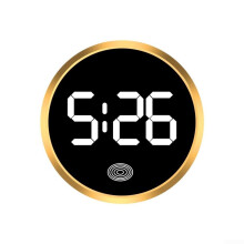 Car Interior Clock with Multicolor Luminous Display, Stick On Dashboard, Universal Vehicle Fit