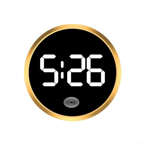 Car Interior Clock with Multicolor Luminous Display, Stick On Dashboard, Universal Vehicle Fit