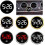 Car Interior Clock with Multicolor Luminous Display, Stick On Dashboard, Universal Vehicle Fit 2
