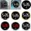 Car Interior Clock with Multicolor Luminous Display, Stick On Dashboard, Universal Vehicle Fit 3