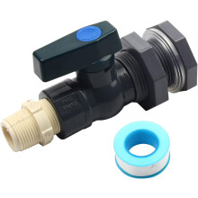 Sistema di scarico AquaValve, kit di rubinetto per tubi PN10 con facile installazione per acquari, piscine e secchi da giardino.