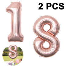 Ballons chiffres grand format sur le thème des princesses, qualité supérieure pour les fêtes d'anniversaire, faciles à gonfler grâce à leur