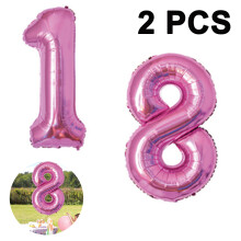 Panneau d'anniversaire réutilisable, ballons chiffres roses géants, sans danger pour tous les âges, idéal pour les fêtes, lot de 2, conserve