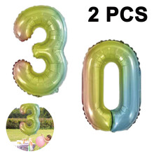 Utilisation intérieure et extérieure, ballons chiffres décoratifs en aluminium de qualité supérieure, lot de 2, parfaits pour toutes les fêtes,