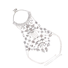 Elegante mehrschichtige Körperkette für Frauen, perfekt für