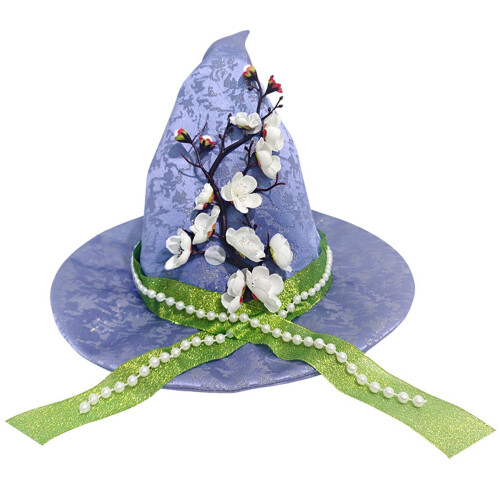 Pfirsichblüten-Hexenhut mit klassischen Designs,