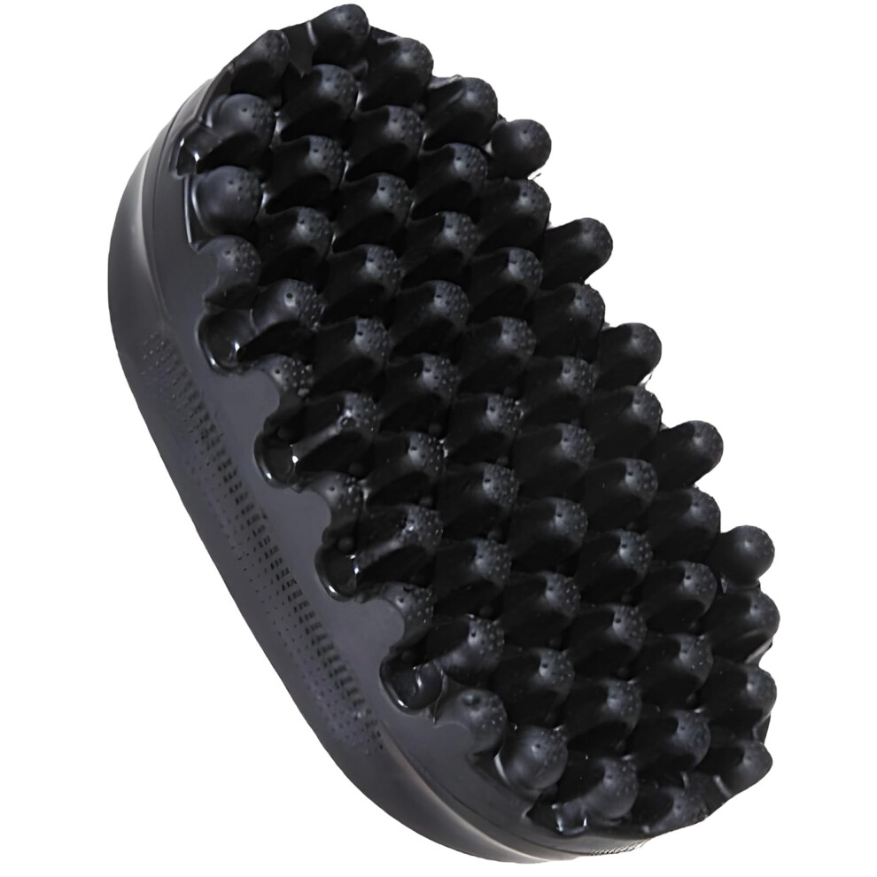 Unisex Black Hair Sponge Twist Silicone Curl Comb For Curls And Afro Hair 14.8 Cm Length For Home And Salon Use