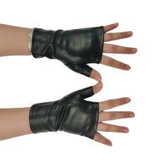 Fingerless Motorcycle Gloves Punk Aesthetic PU Nightclub Outfit
