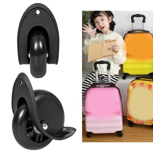 1 Pair PVC Luggages Wheels Suitcase Wheels Replacement Spare 1