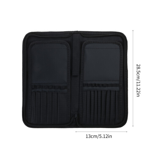 Makeup Brush Holder Organizer 15 Pockets Folding Travel Makeup 2