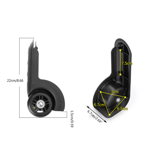 1 pair Luggages Replacement Wheel Repair Practical Suitcase 2