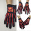 Halloween Party Gloves with Bone Pattern Punk Style Costume 2