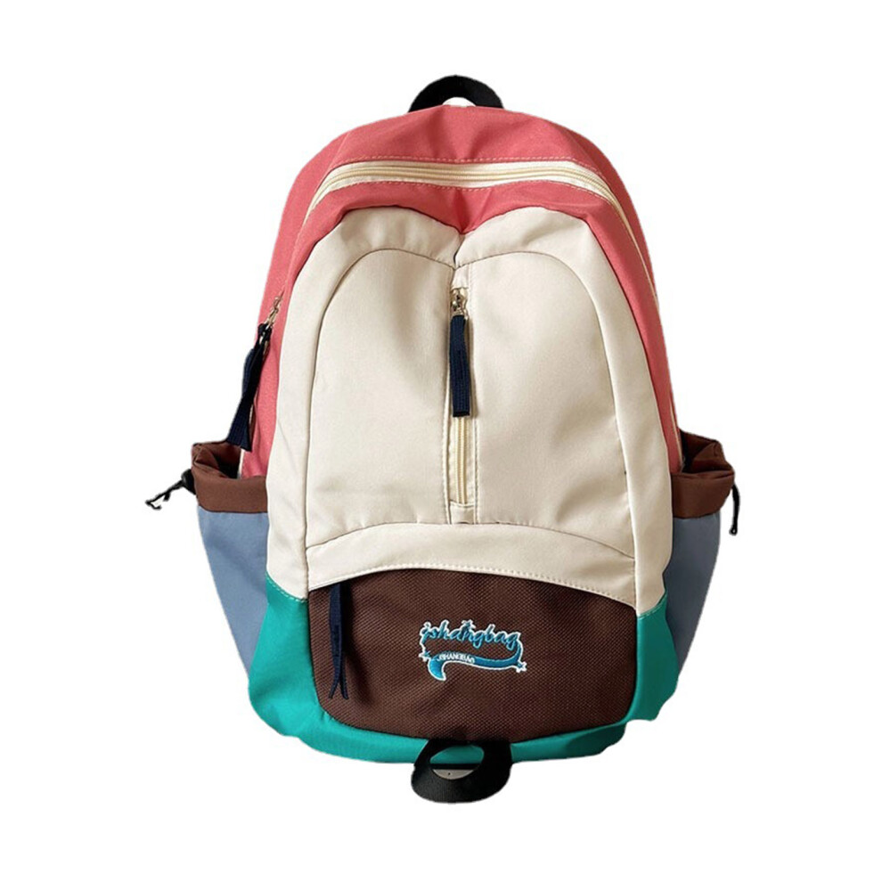 Korean Contrast Color Backpack Large Capacity Laptop Bag School 7755000266064
