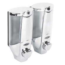 Ergonomisk T-stang med spak, sjampodispenser med veggmontering for bad og kjøkken, ingen boring, flere installasjonsmetoder, lekkasjebeskyttelse