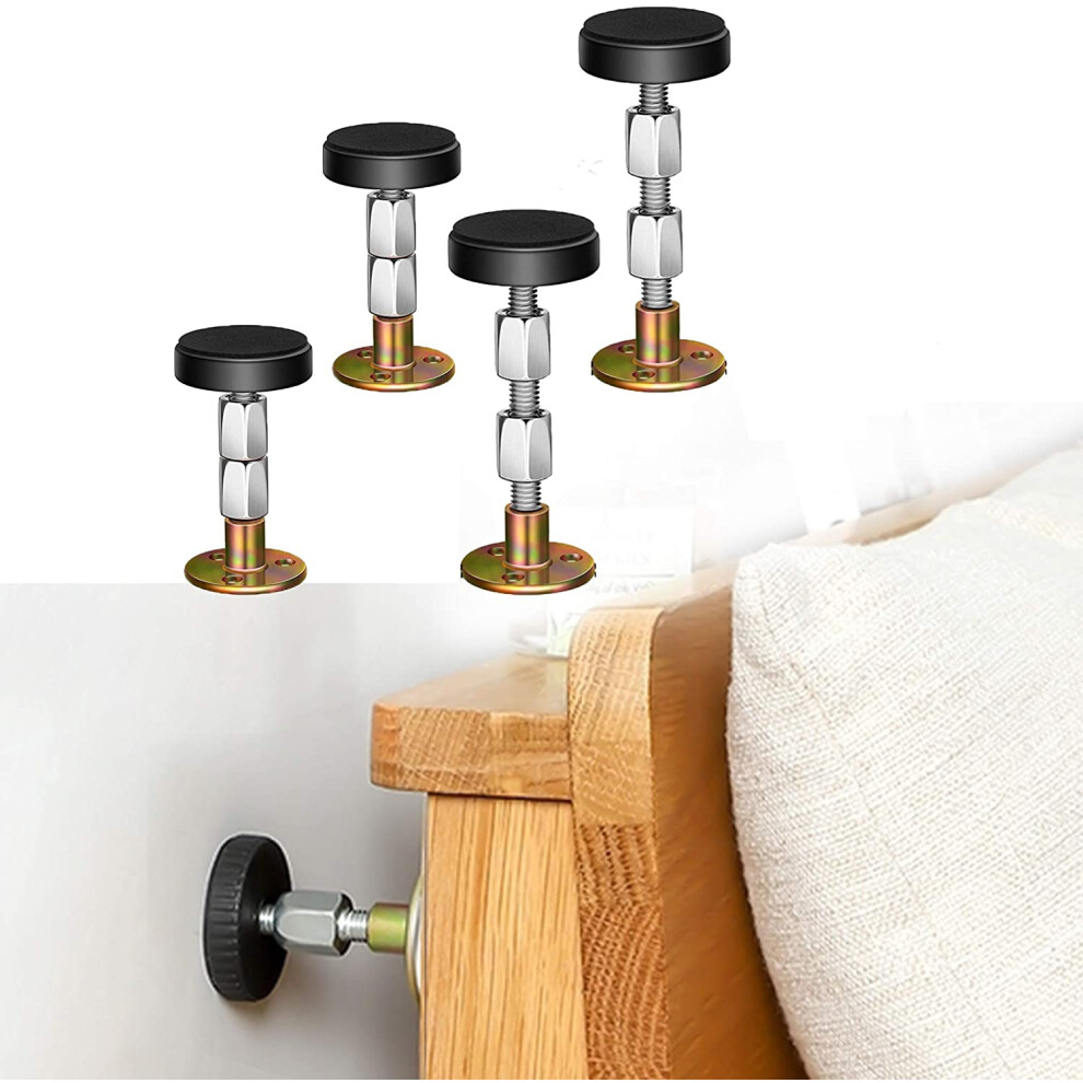 Privacyenhancer, Adjustable Anti-Shake Fixer For Beds, Cabinets & Sofas, Headboard Stoppers With Eva Protection, Noisereducer, 4Pcs, 1.26-2.71In, Easy 9198585877788