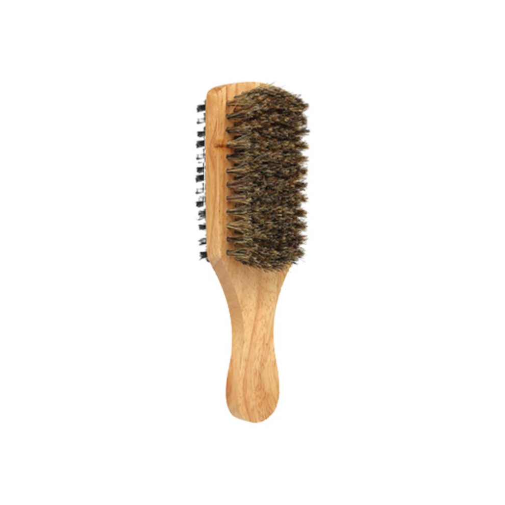 Boar Bristle Beard Brush DoubleSided Wood Handle For Men Detangling Smoothing Straightening Medium
