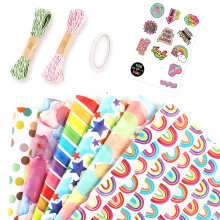 Papier cadeau traditionnel, joli papier d'emballage à motif cuivré, idéal pour les anniversaires, les fêtes et les occasions spéciales (6