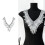 Angel Wing Embroidered False Collar Design Double Layer Organza 2