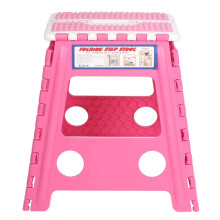 Kompakter, klappbarer Tritthocker, belastbar bis 136 kg, tragbarer, leichter Kunststoffhocker mit rutschfester Oberfläche und verschleißfester