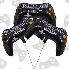 Balon Gamer, Baloane Jocuri Video Vii Colorate 65X39Cm / 25.59X15.35Inch, Pentru Decorarea Zilelor de Naștere și Petrecerilor cu Jocuri ale