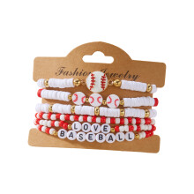 Creatieve harskleilegering Sportbedelarmband-honkbalarmband