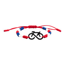 Stevige touwgevlochten armband met sportieve- fietsen armband