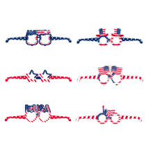Lunettes de soleil rouges, blanches et bleues, articles patriotiques américains pour la fête de l'Indépendance, un anniversaire ou Noël, 18
