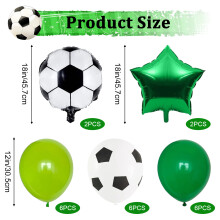 Ballons en aluminium vert brillant, résistants et sûrs, pour la décoration de vos fêtes. Ces ballons en forme de cœur et d'étoile embelliront