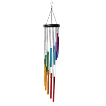 Carillon à vent sur tige pour balcon, décoration intérieure et extérieure, cloche suspendue Feng Shui aux sonorités douces et relaxantes, en