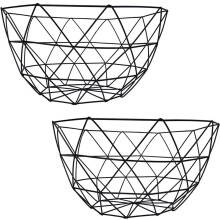 Obstkorb aus Metalldraht für die Heimdekoration, langlebiger als Holz, Glas, Keramik, kreatives und stilvolles Design, Aufbewahrungsschale (ca. 26 x