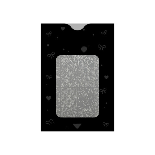 Plaque de conception d'ongles en feuille de fleur Portable,