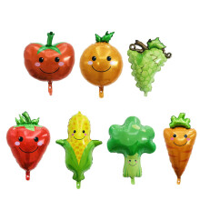 Ballons colorés en forme de fruits et légumes, décorations réutilisables et résistantes en aluminium pour de nombreuses occasions, notamment les