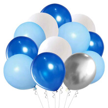 Ballons en forme de cœur pour décor de fond, ballons géants épais en latex bleu roi et argent, décorations de fête pour divers événements, y